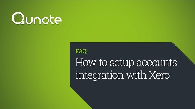 How to setup accounts integration with Xero - Qunote