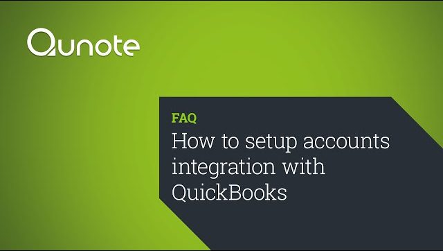 How to setup accounts integration with QuickBooks - Qunote